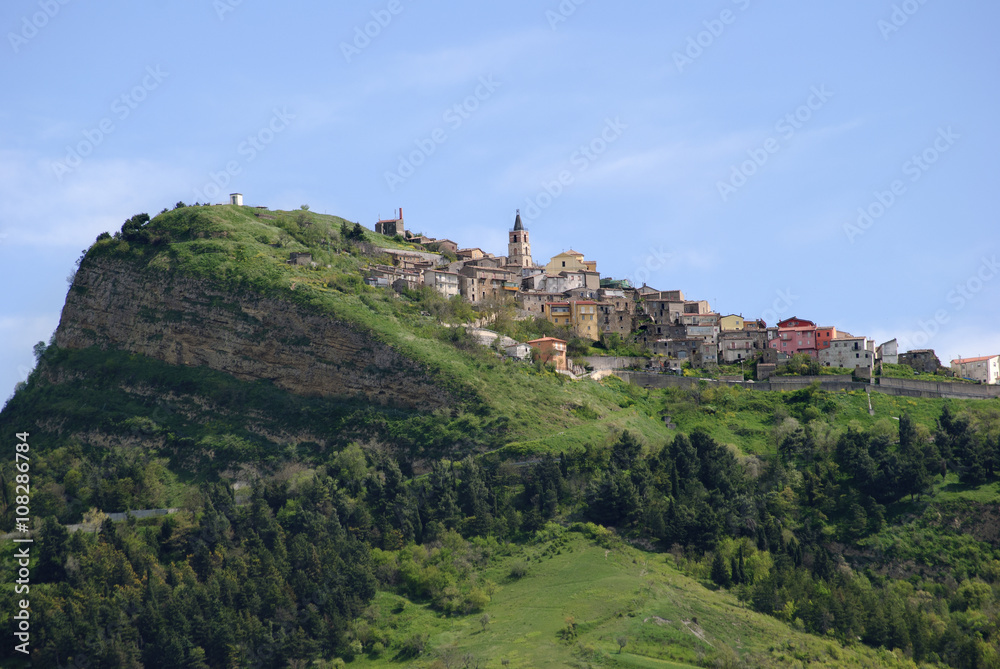 Cairano village from Avellino, Italy Cairano village from Avellino, Italy