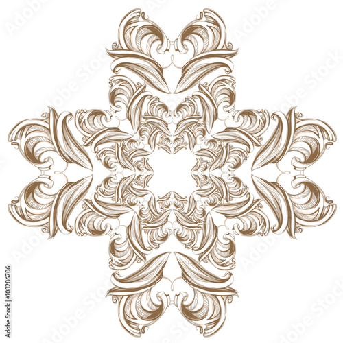 decorative elements in vintage style for decoration layout, fram