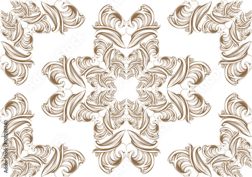 decorative elements in vintage style for decoration layout, fram
