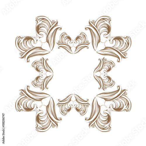 decorative elements in vintage style for decoration layout, fram