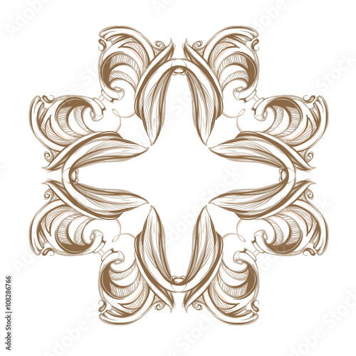 decorative elements in vintage style for decoration layout, fram