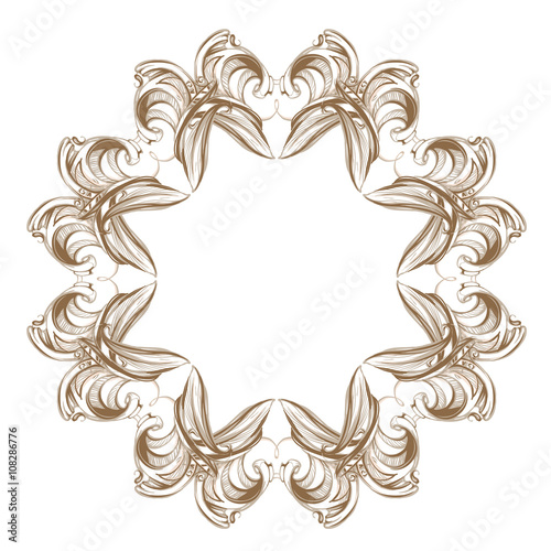 decorative elements in vintage style for decoration layout, fram