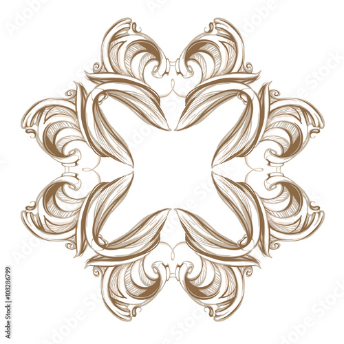 decorative elements in vintage style for decoration layout, fram