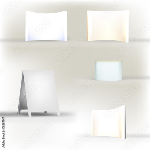 Trade exhibition stand, Exhibition Stand round, 3D rendering vis