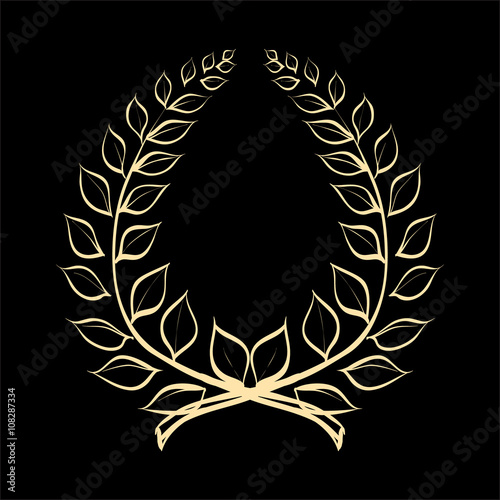 laurel wreath award winner vector