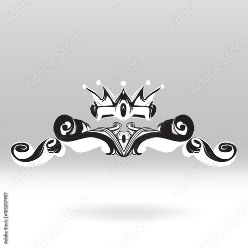 decorative elements in vintage style for decoration layout, framing, for advertising, vector illustration