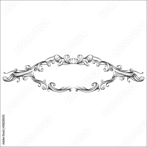 decorative elements in vintage style for decoration layout, fram