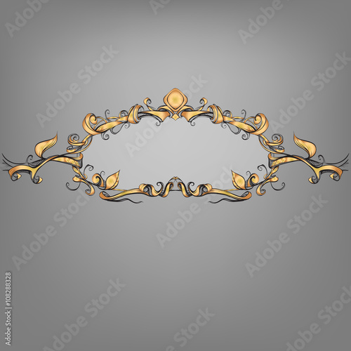 decorative elements in vintage style for decoration layout, fram