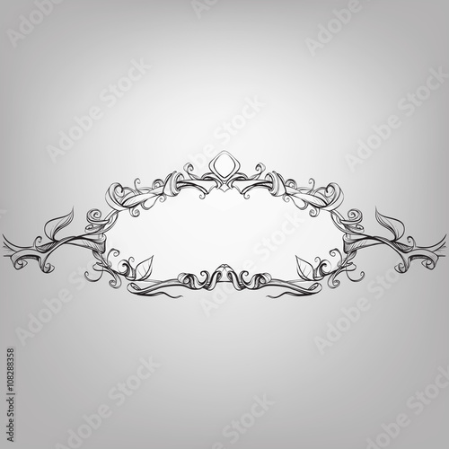 decorative elements in vintage style for decoration layout, fram