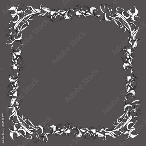 decorative elements in vintage style for decoration layout, fram