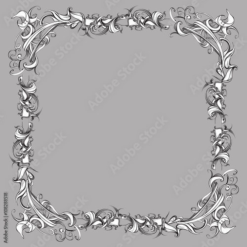 decorative elements in vintage style for decoration layout, fram