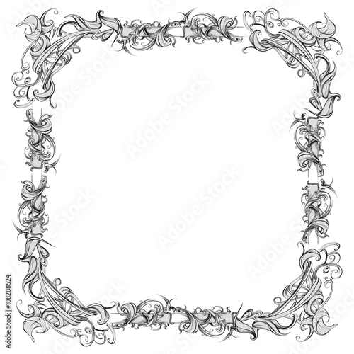 decorative elements in vintage style for decoration layout, fram