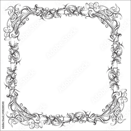 decorative elements in vintage style for decoration layout, fram