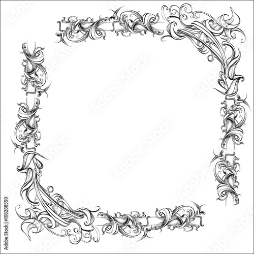 decorative elements in vintage style for decoration layout, fram