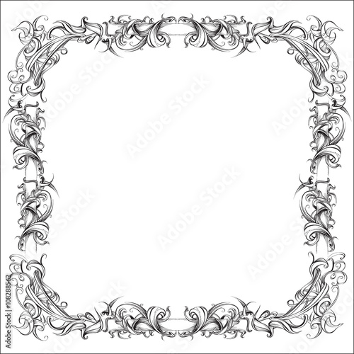 decorative elements in vintage style for decoration layout, fram