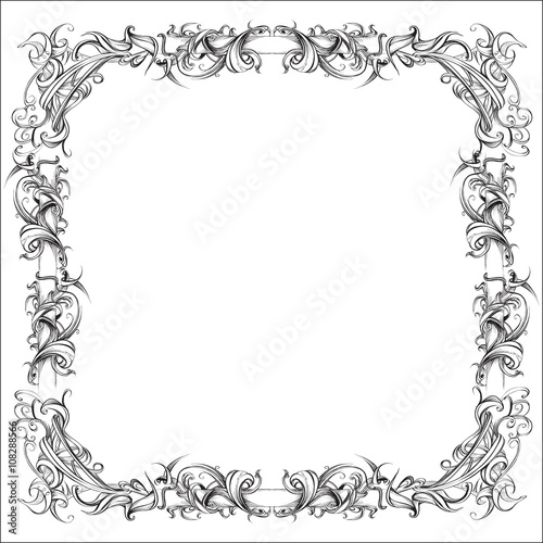 decorative elements in vintage style for decoration layout, fram