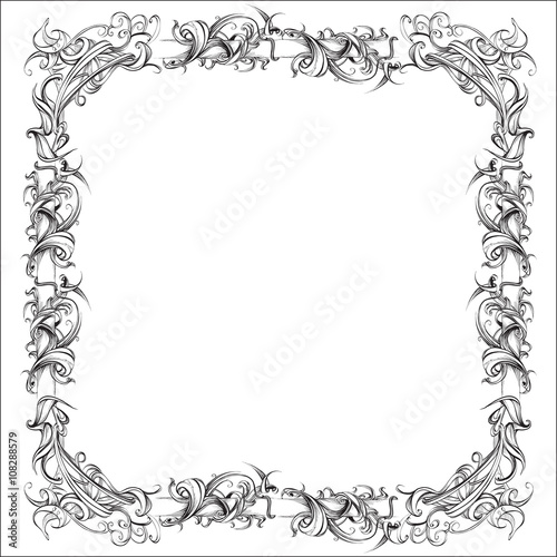 decorative elements in vintage style for decoration layout, fram