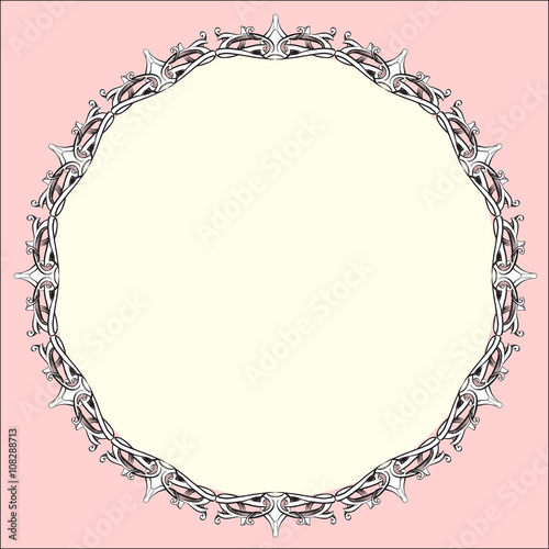 decorative elements in vintage style for decoration layout, fram
