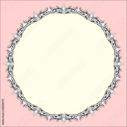 decorative elements in vintage style for decoration layout, fram