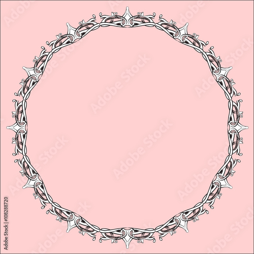 decorative elements in vintage style for decoration layout, fram