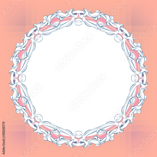 decorative elements in vintage style for decoration layout, fram