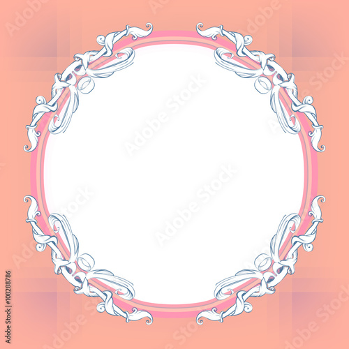 decorative elements in vintage style for decoration layout, fram