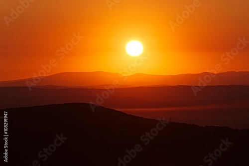Sunrise Hilly Landscape © Gudellaphoto