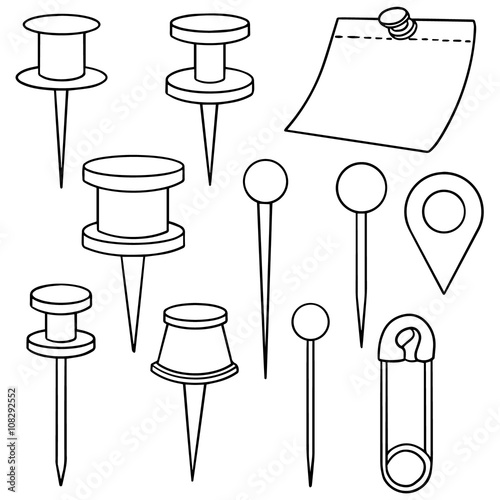 vector set of pin