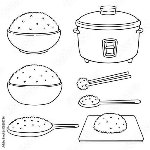 vector set of rice