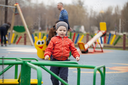 The three-year young boy on the playground © Andrey_Arkusha