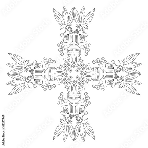 Vector Maya ornament