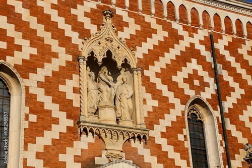 historic Carmini Church in the historic city of Vicenza in Italy photo