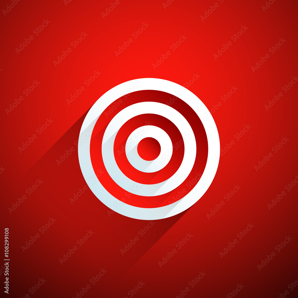 Target on red background Target on red background