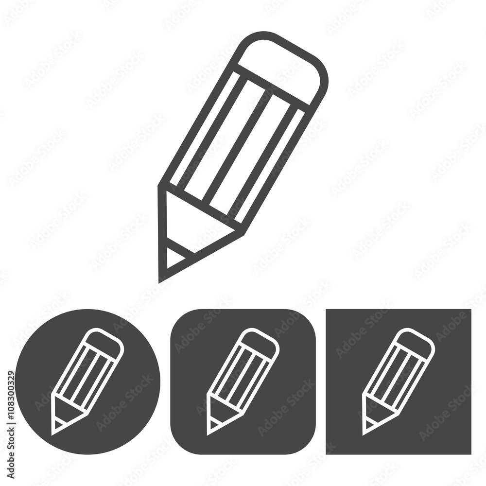 Pencil icon - vector icons set Pencil icon - vector icons set