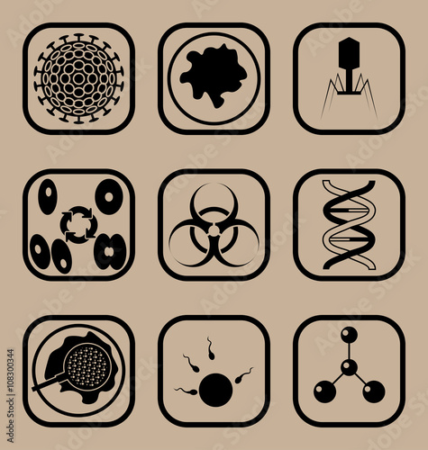 Biology icon set