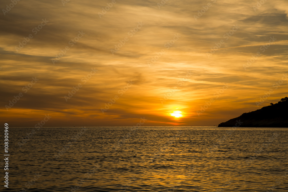 Clouds and sunset