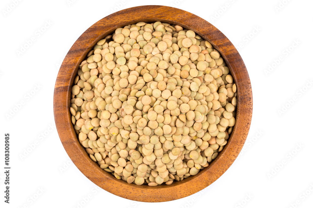 French green lentils in bowl French green lentils in bowl