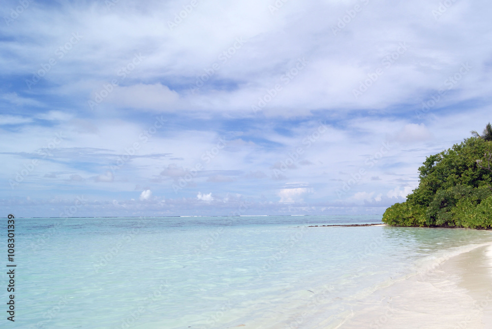 The lagoon on Maldives