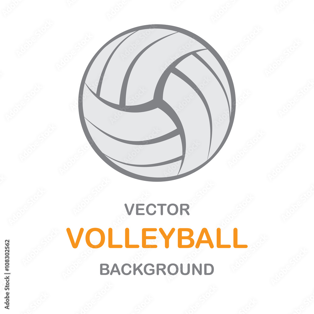 Volleyball gray background