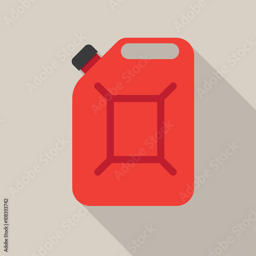 Metal canister of gasoline