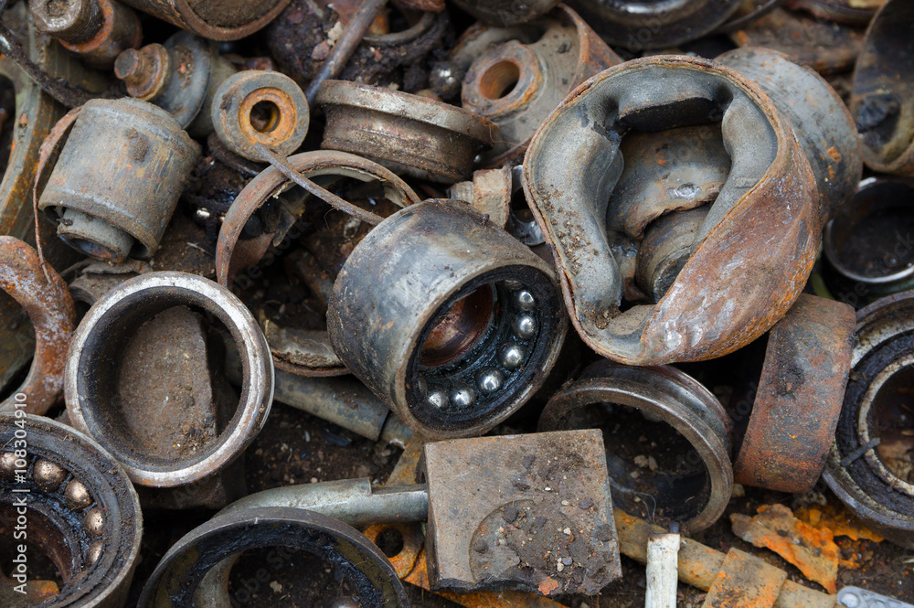 Useless, worn out rusty brake discs shock absorber and other Useless, worn out rusty brake discs shock absorber and other