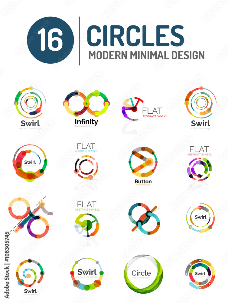 Set of various circle logos Set of various circle logos