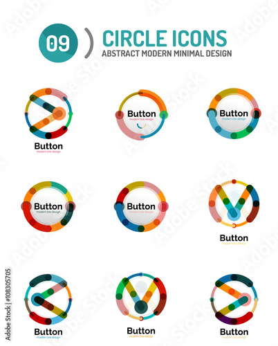 Collection of abstract circle logos