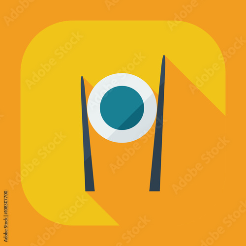 Flat modern design with shadow icons Japanese sushi