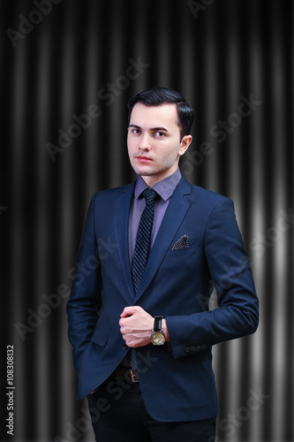 Young man portrait in studio
