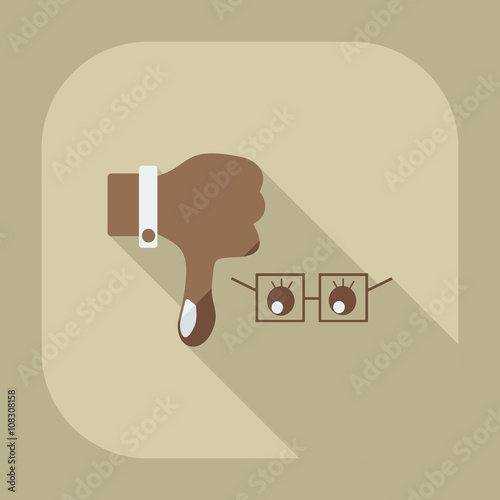 Flat modern design with shadow icon optics