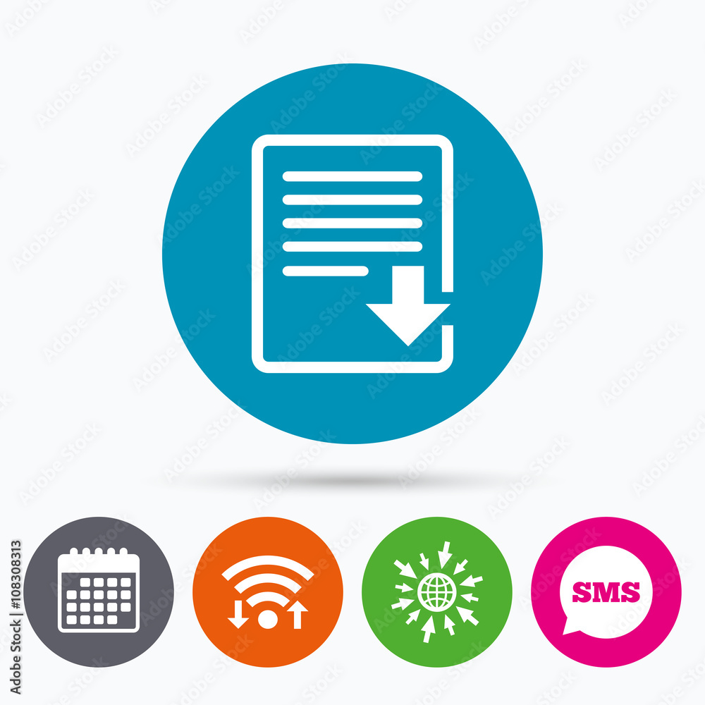 Download file icon. File document symbol. Download file icon. File document symbol.