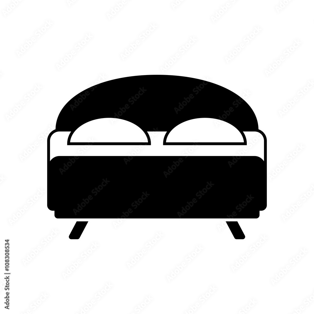 bed black simple icon bed black simple icon