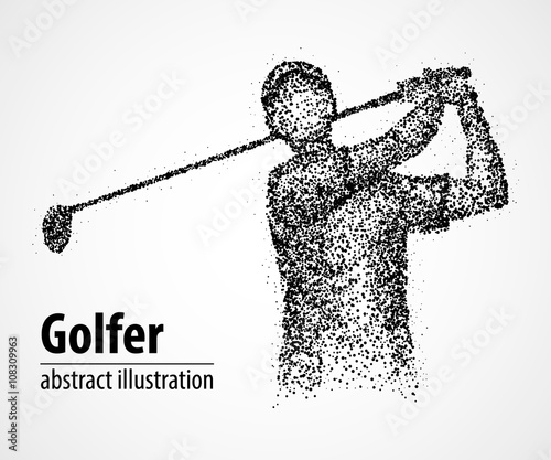 abstract, golfer, athlete
