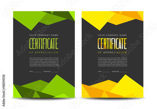 Color certificate design
